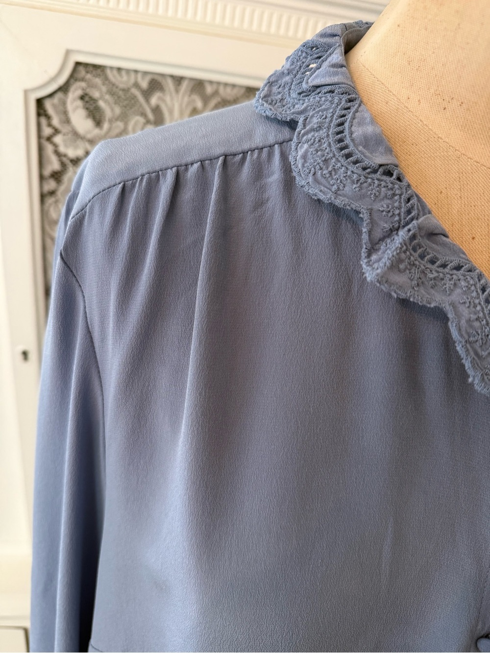 Sezane Chlo Silk Ruffle Blouse - Picture 6 of 10